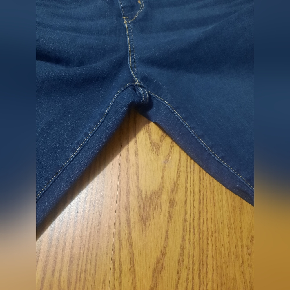 Levi Strauss Gold simply stretch mid rise bootcut dark denim women's 14R 34x32 - Picture 9 of 11